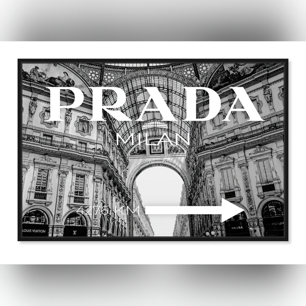 Prada 8 1/2"x11" Framed Wall Art